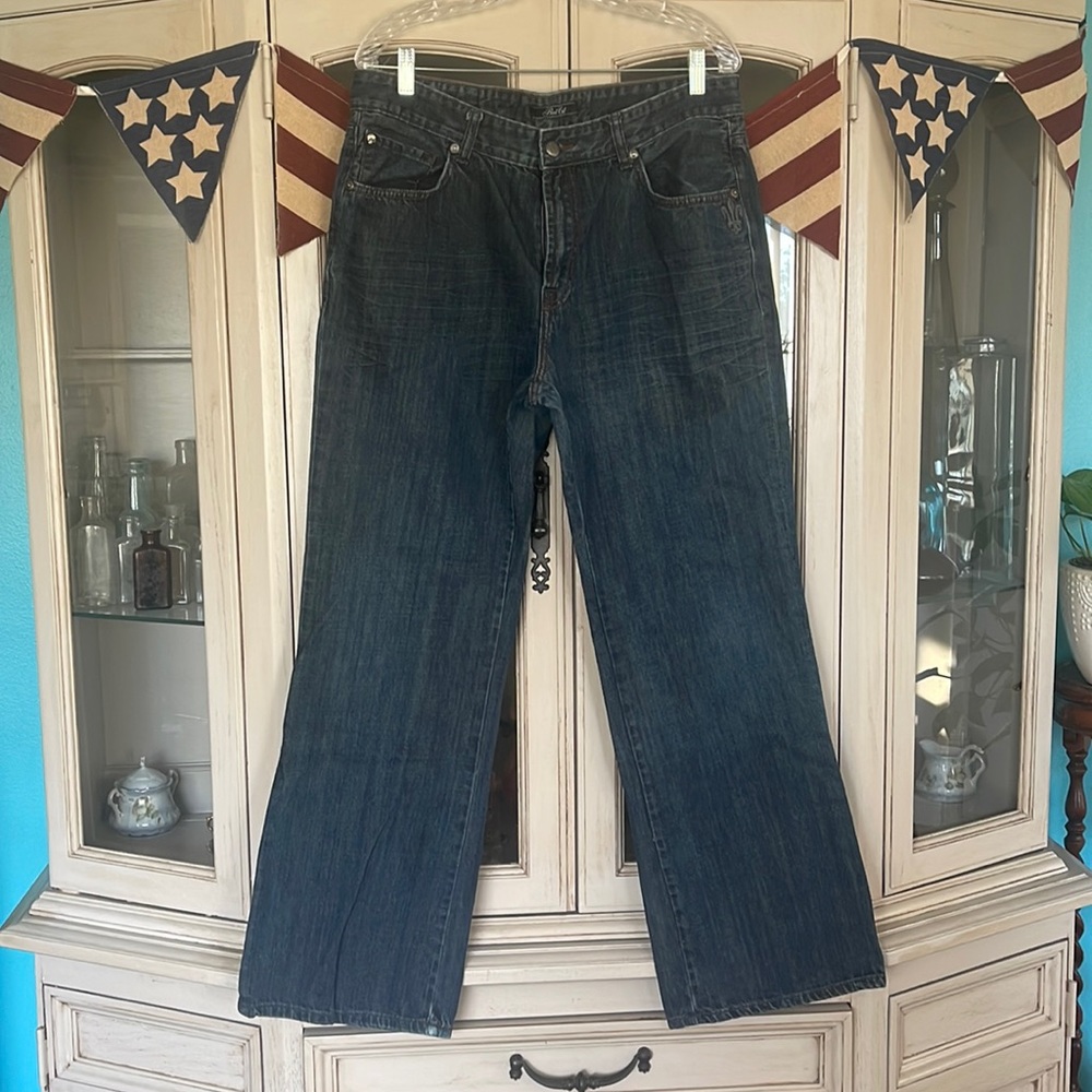 Mark Ecko blue jeans, Size 36 length from the crotch to the bottom is a 32,